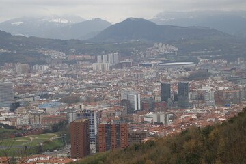 Urbanscape in the city of Bilbao