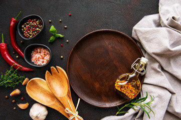 Variety of colorful spices