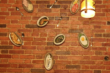 decor plate on the wall