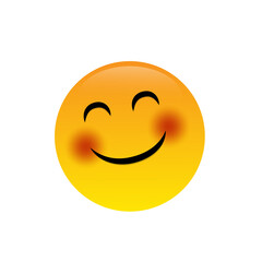 Face emoji icon isolated on white background. Trendy face emoji icon for sticker, wallpaper, greeting card, t shirt and poster. Useful social media, app, ui and logo. Face emoji vector illustration