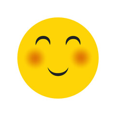 Face emoji icon isolated on white background. Trendy face emoji icon for sticker, wallpaper, greeting card, t shirt and poster. Useful social media, app, ui and logo. Face emoji vector illustration