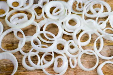 sliced for cooking fresh natural onion