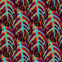 Tropical Leaf. Modern Motif. Jungle Print. Foliage