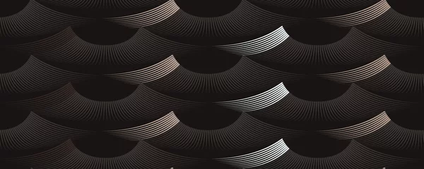 Cercles muraux Style japonais nuances de brun foncé sans couture de l& 39 océan japonais abstrait