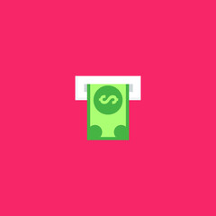 Atm icon.flat design, vector illustration.Simple vector icon.