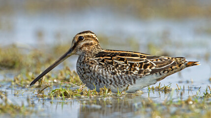 Watersnip, Common Snipe, Gallinago gallinago