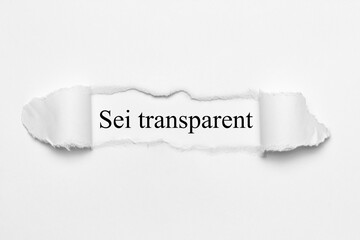 Sei transparent 