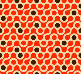 seamless tile asian style pattern red brown ivory