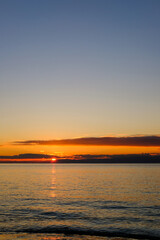 神奈川県逗子海岸の夕日