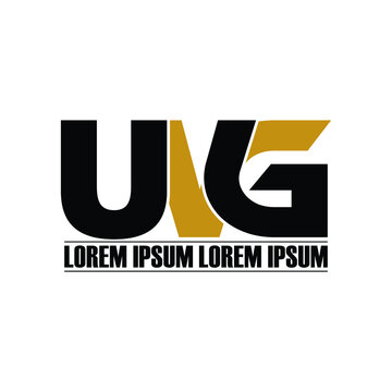 UVG letter monogram logo design vector