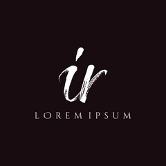 Letter IR luxury logo design vector
