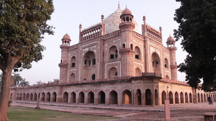 Fototapeta premium New Delhi, India – Jan 10, 2021: Safdarjung's, a popular tourist spot, was built in 1754 in the memory of Safdarjung who was the Prime Minister of India during the reign of Ahmad Shah Bahadur.