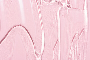 Obraz na płótnie Canvas pink transparent gel macro close up texture