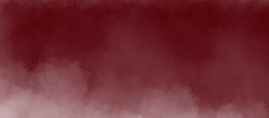 Watercolor painting with cloudy distressed texture and grunge, soft fog lighting with red background color design