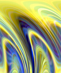 Yellow blue purple fluid abstract background with waves