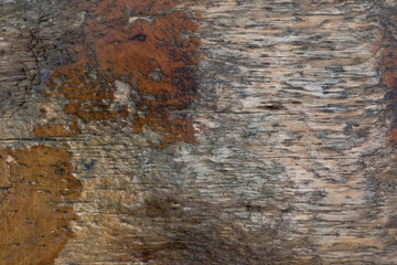 rough weathered old ancient texture of brown wood surface with cracks
