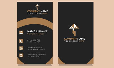 Newest creative professional real estate visiting card template black and pink colors.