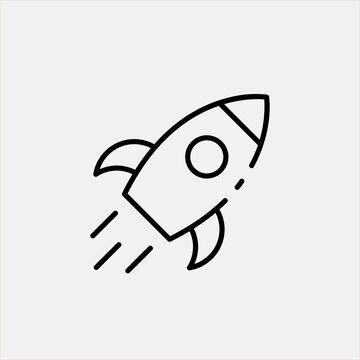 rocket vector icon illustration sign 