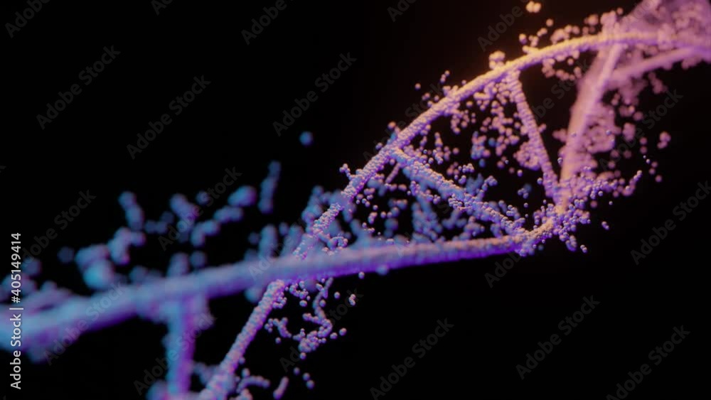 Aufkleber abstract technological representation. concept dna data transmission glowing rotating helix science 