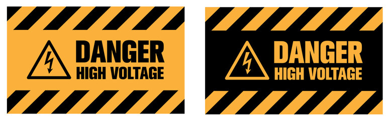 Danger, High Voltage Sign, Eps 10 vector illustration.