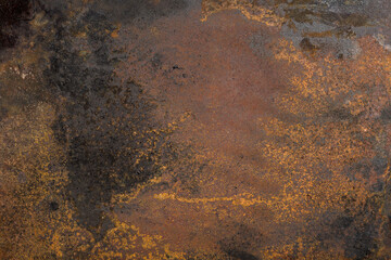 Background of an old rusty metal plate. Old metal corrossion sheet.