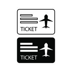 Plane ticket icon sign vector,Symbol, logo illustration for web and mobile color editable