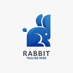 Rabbit sitting logo design