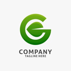 Letter G leaf logo design
