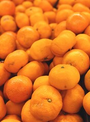 tangerines harvest for sale close up