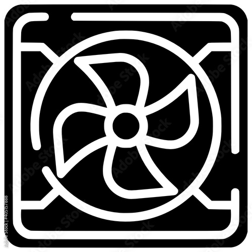 Exhaust Fan Icon Outline Style Vector Icon, Outline, Black, Aeration,  Exhaust, Fan, Isolated, Symbol, White, Vector, Sign, Airscrew Wall  Mural-Ruby