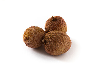 chinese lychee plum on white background