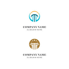 Obraz premium Column Logo Template vector symbol nature