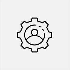 Settings vector icon illustration sign