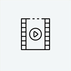 Video vector icon illustration sign