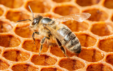 apis mellifera bee - bee worker  - bee colony life