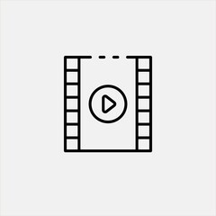 Video vector icon illustration sign