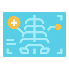Radiography icon for web element , webpage, application, card, printing, social media, posts etc.