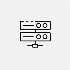 Data server vector icon illustration sign