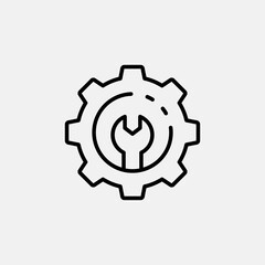 Gear vector icon illustration sign