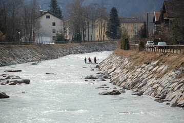 Wildwasser Stand up Sup Isar Bayern