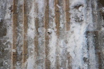 ice on the concrete path view