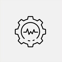 Gear vector icon illustration sign