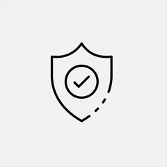 Shield vector icon illustration sign