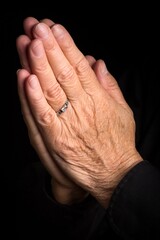 Fototapeta premium Human hands in praying sign on background