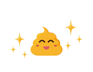 かわいいうんちのキャラクター　ベクターイラスト　健康