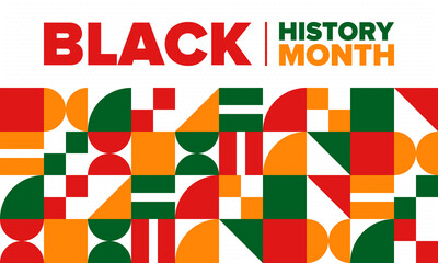 Black History Month. African American History. Celebrated annual. In February in United States and Canada. In October in Great Britain. Poster, card, banner, background. Vector illustration