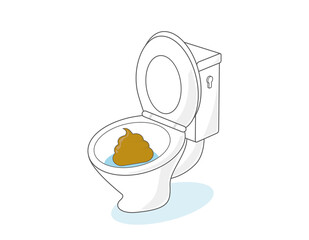 うんちとトイレのベクターイラスト　健康