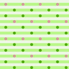 Seamless geometric pattern with the image of balls, peas, stripes, ribbons. Vector design for great web banner, business presentation, brand package, fabric, print, wallpaper, postcard.