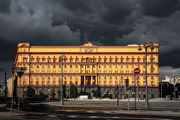 Moscow, Lubyanka square , the FSB building - obrazy, fototapety, plakaty