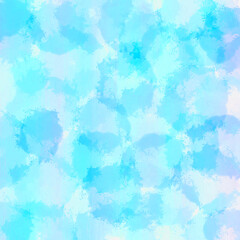 Abstract blue watercolor background, hand-painted textures with paint, circles, spots, splashes.